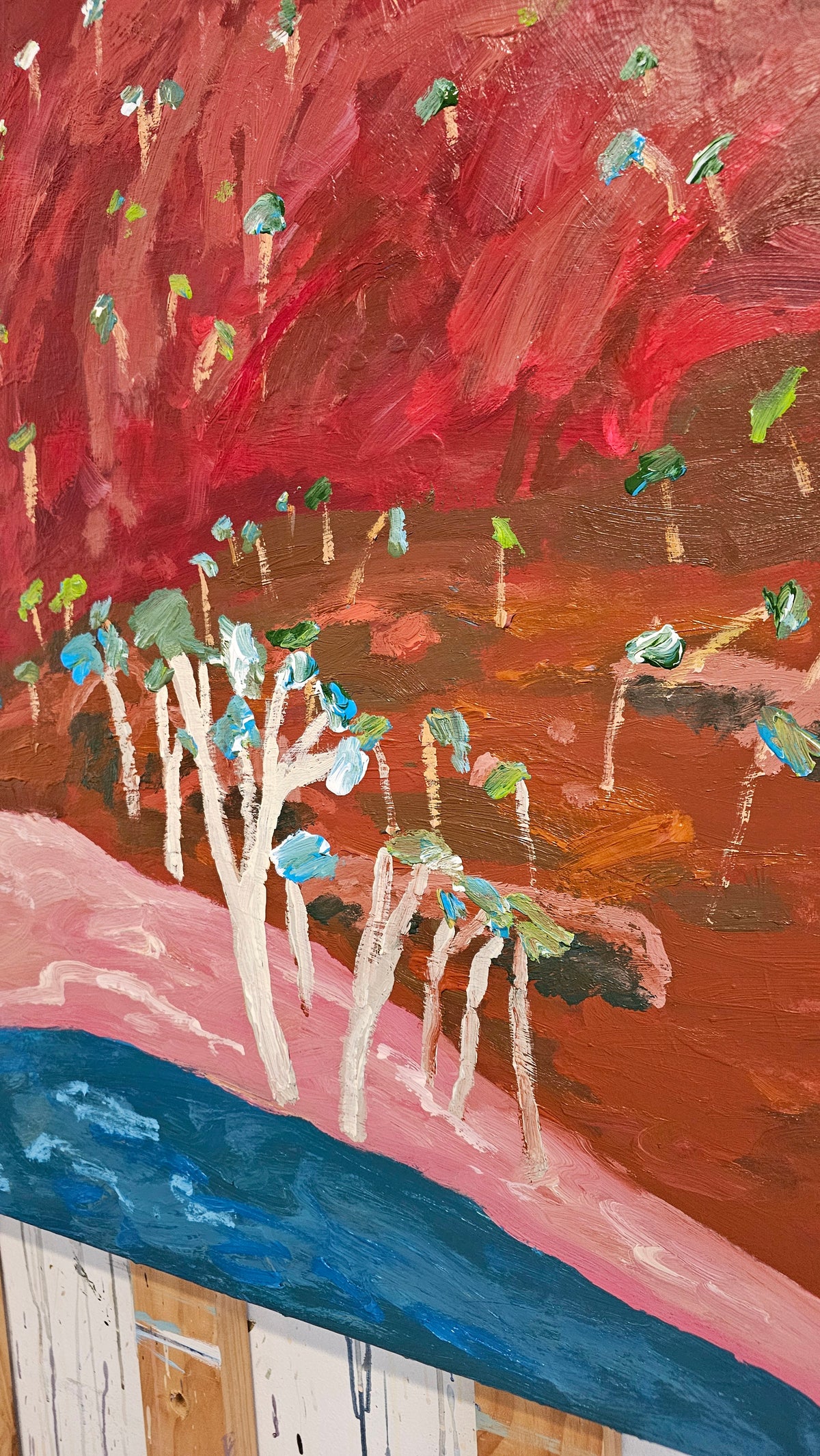 Ancient Gums Beside A Waterhole