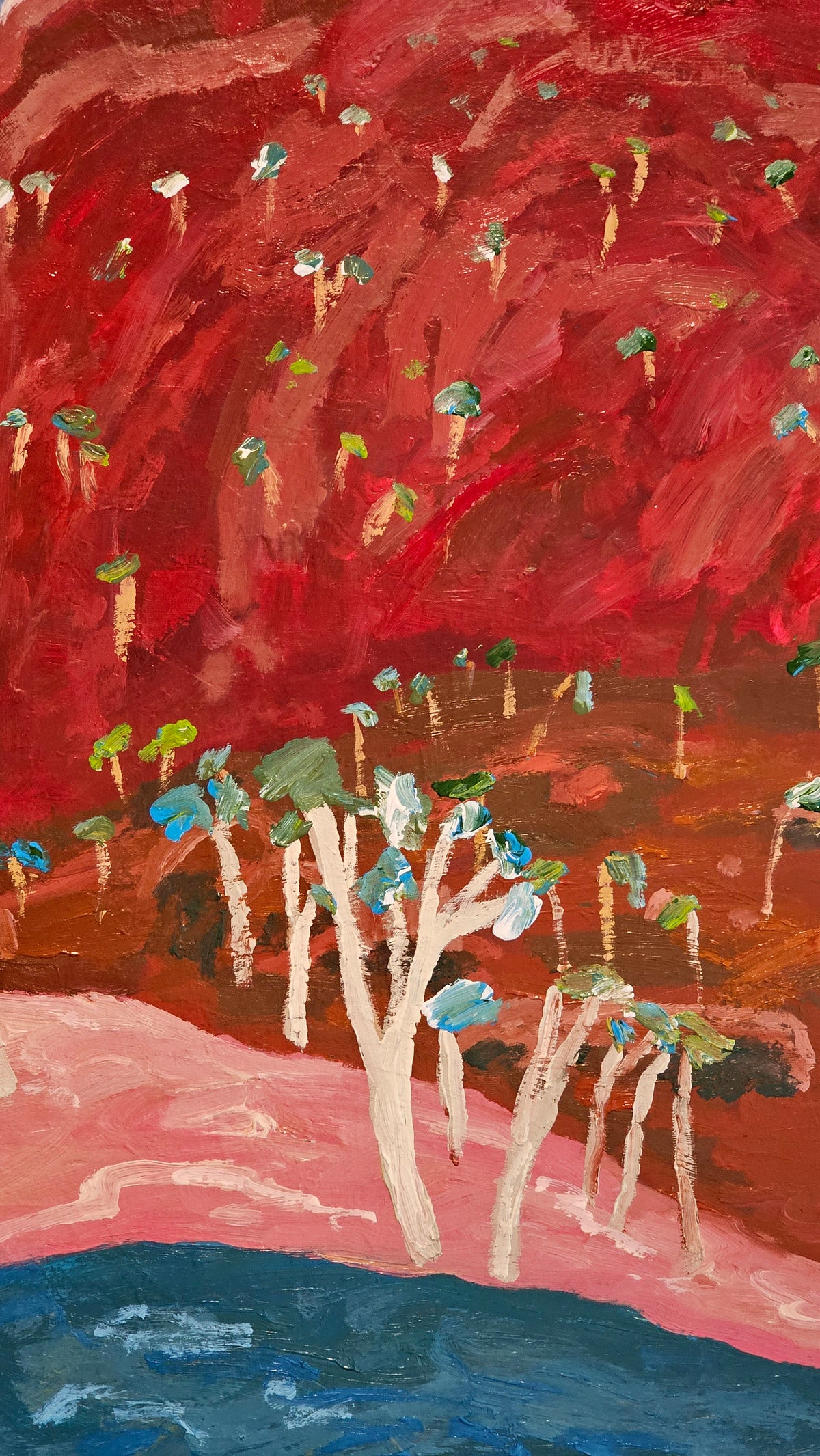 Ancient Gums Beside A Waterhole
