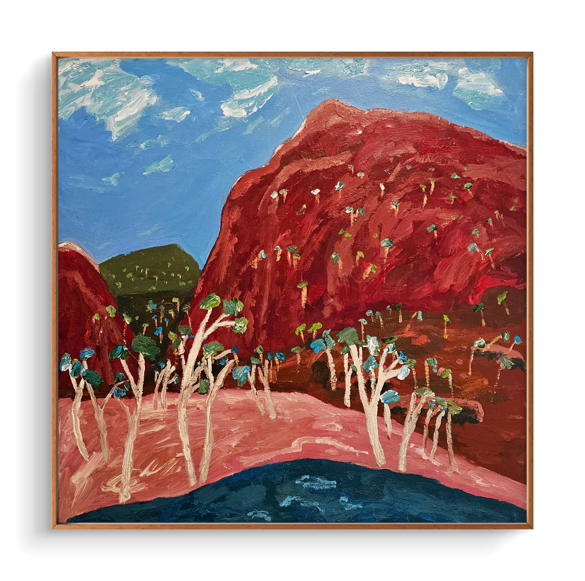 Ancient Gums Beside A Waterhole
