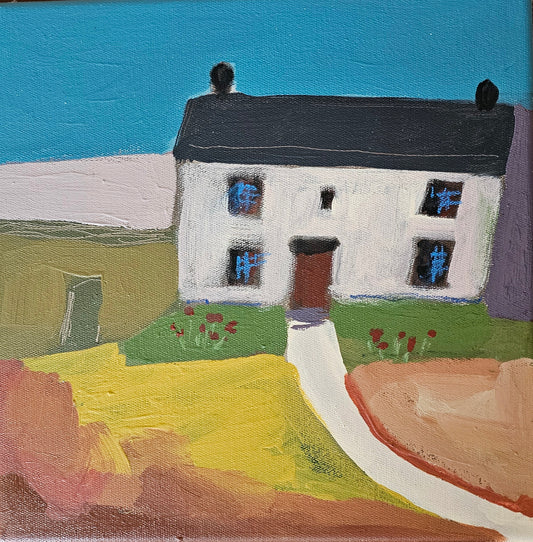 Farmhouse With Rose Garden