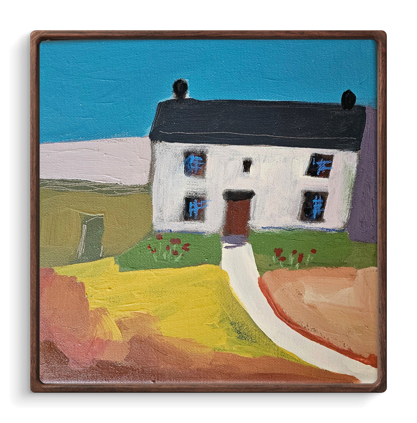 Farmhouse With Rose Garden